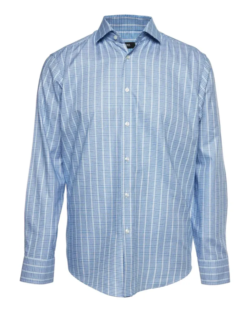 HUGO BOSS Kariertes Gordon Hemd - Blau Blau