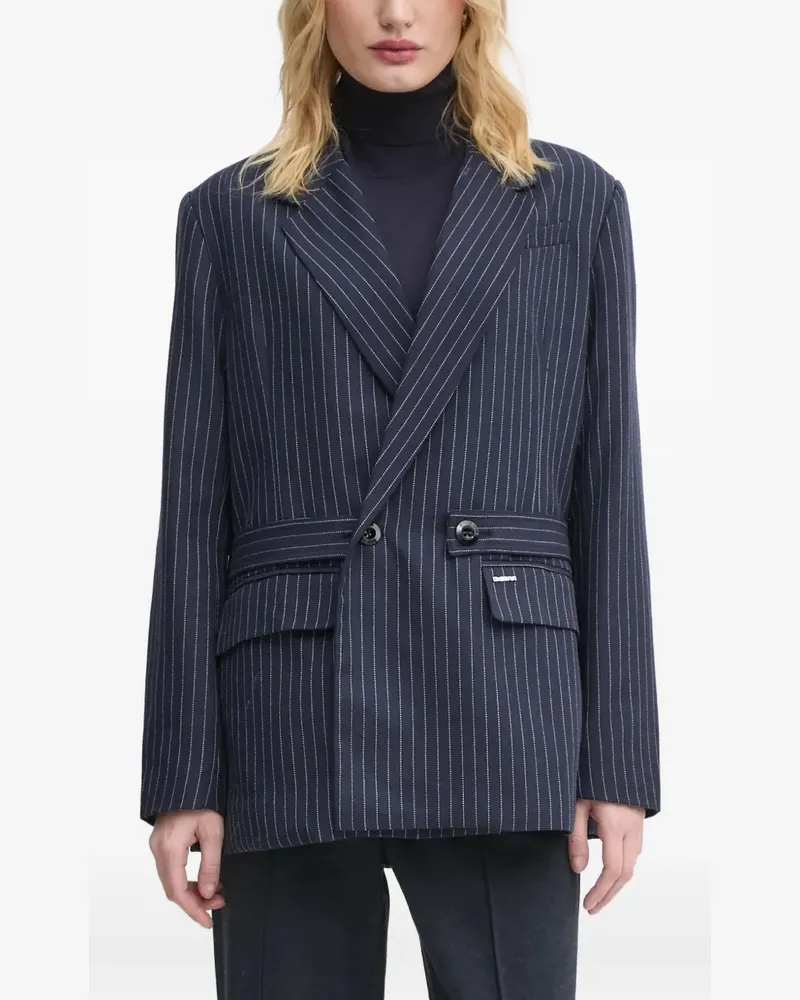 G-STAR RAW pinstripe double-breasted blazer - Blau Blau