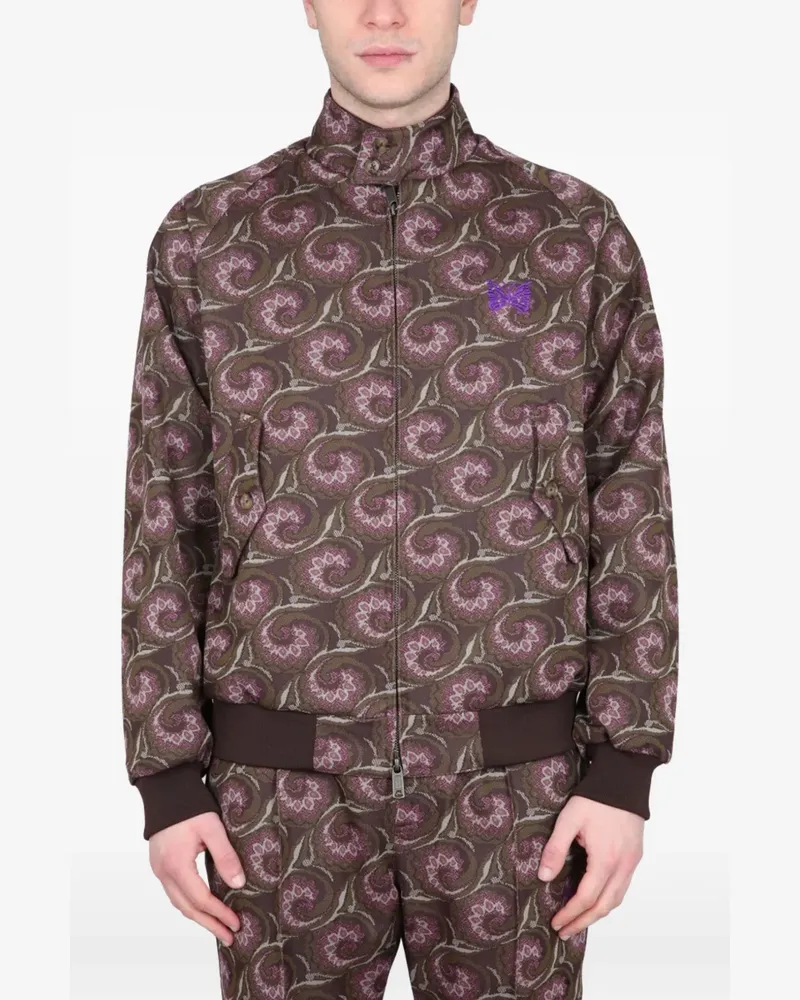 Baracuta x Needles G9 patterned zip-up jacket - Rot Rot