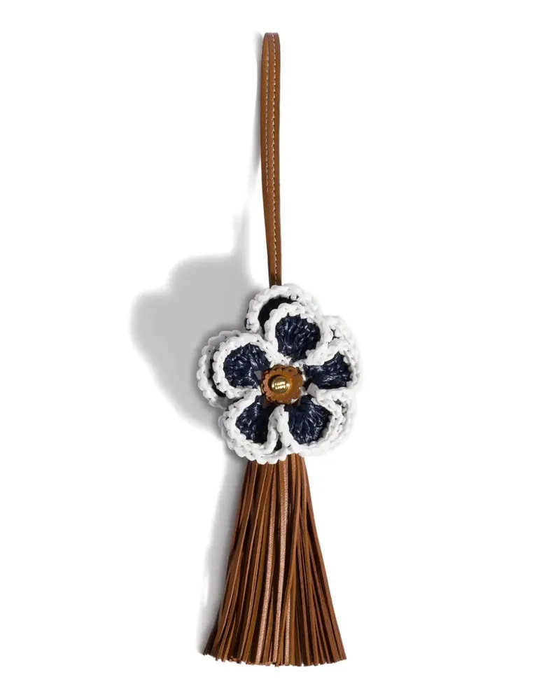 Miu Miu Strick mit Leder- und Raffia-Effekt - Braun Braun