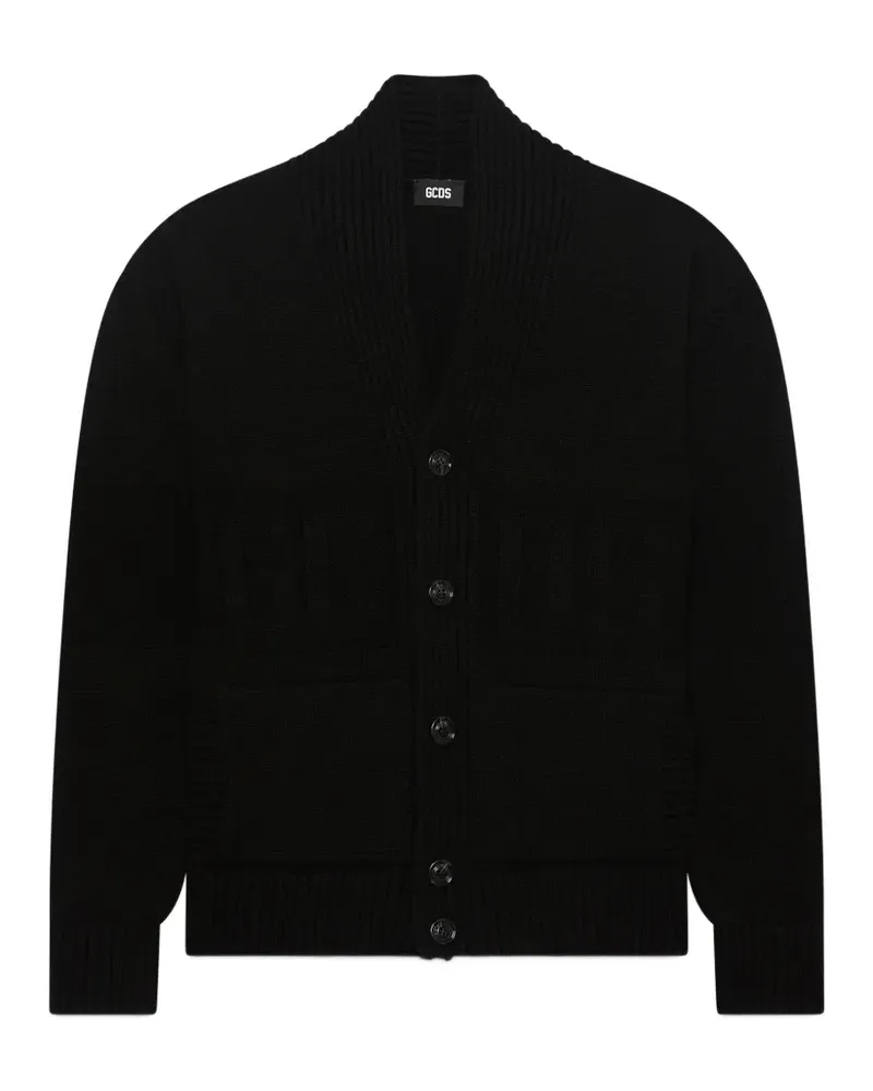GCDS Cardigan mit Schalkragen - Schwarz Schwarz