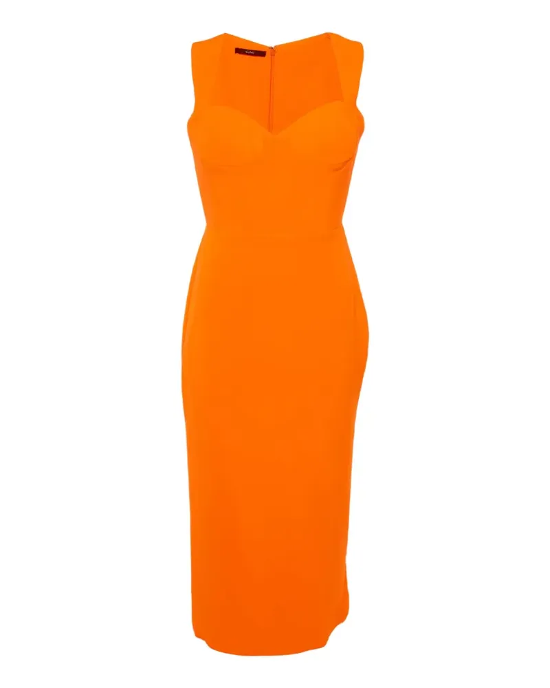 Alex Perry Claron sweetheart neckline midi dress - Orange Orange