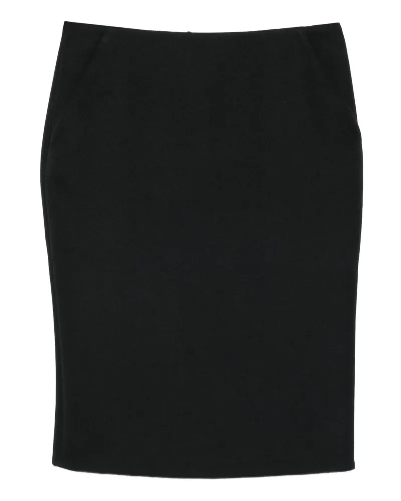 Giorgio Armani Schmaler Rock mit hohem Bund - Schwarz Schwarz