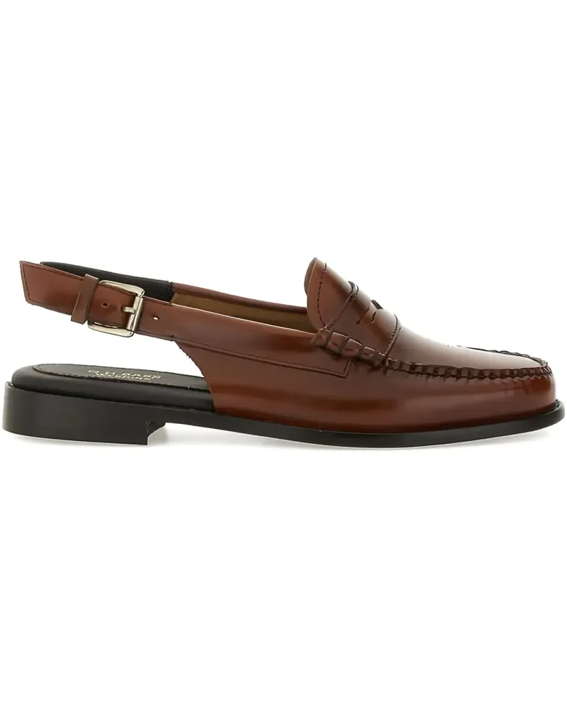 G.H. Bass & Co. Flache Slingback-Pumps im Loafer-Style - Braun Braun