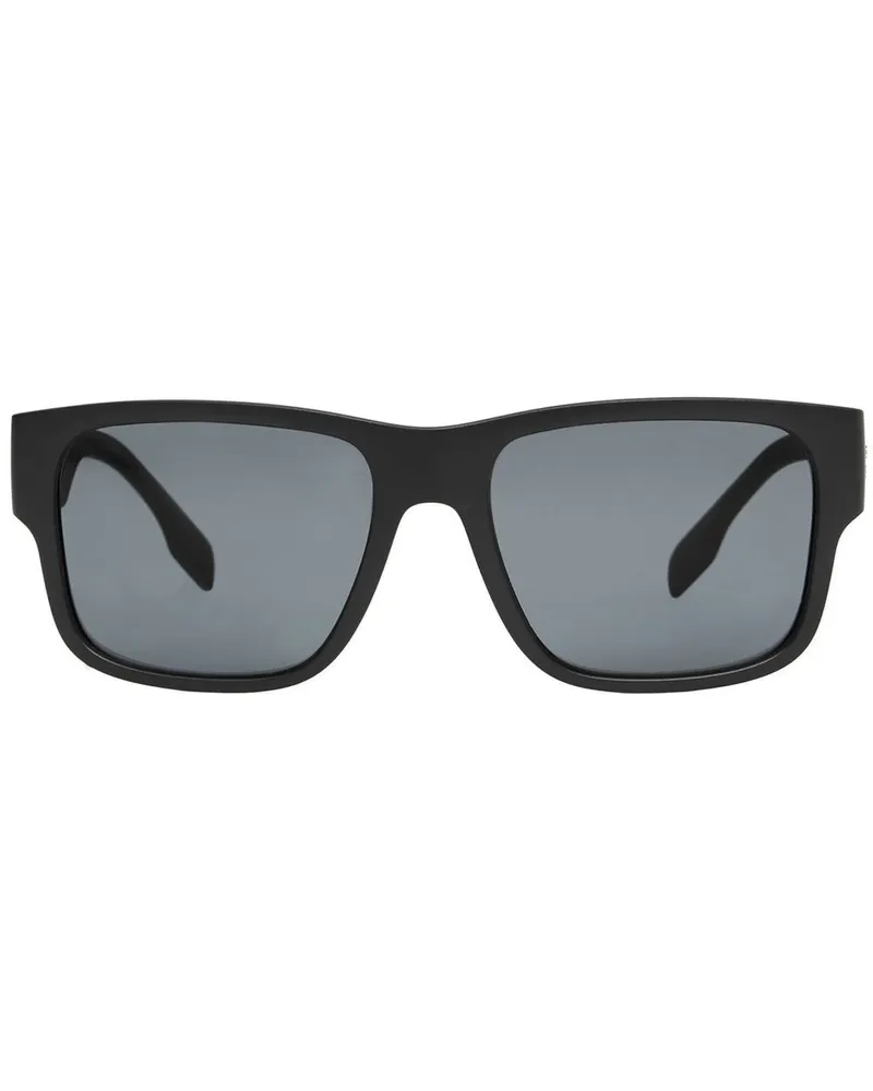 Burberry Eckige Sonnenbrille mit Logo - Schwarz Schwarz