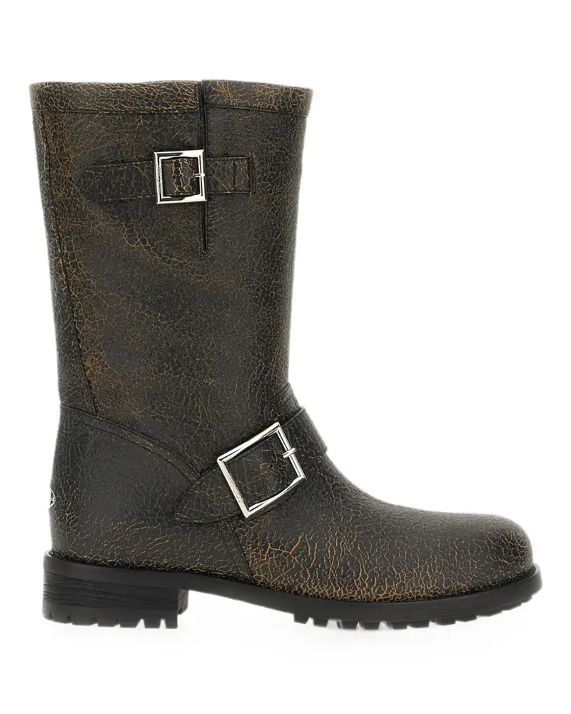 Jimmy Choo Biker Mid buckle-strap boots - Schwarz Schwarz