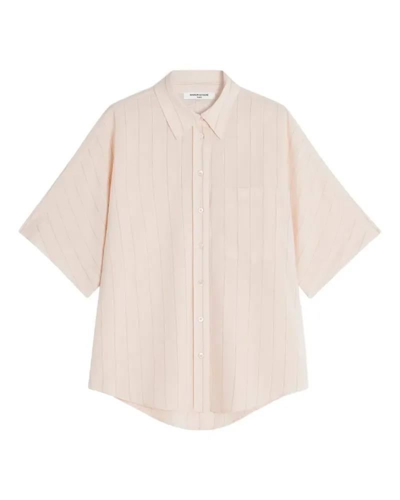 Kitsuné pinstripe short-sleeve shirt - Rosa Rosa