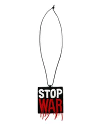 Walter van Beirendonck Stop War necklace Schwarz