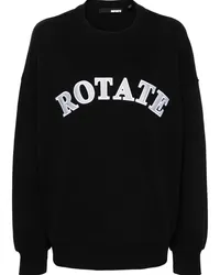 ROTATE Birger Christensen Sweatshirt aus Bio-Baumwolle Schwarz