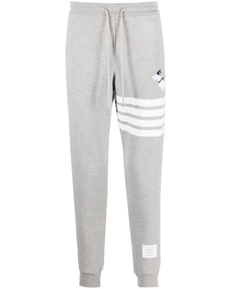 Thom Browne Jogginghose mit Hector-Stickerei - Grau Grau