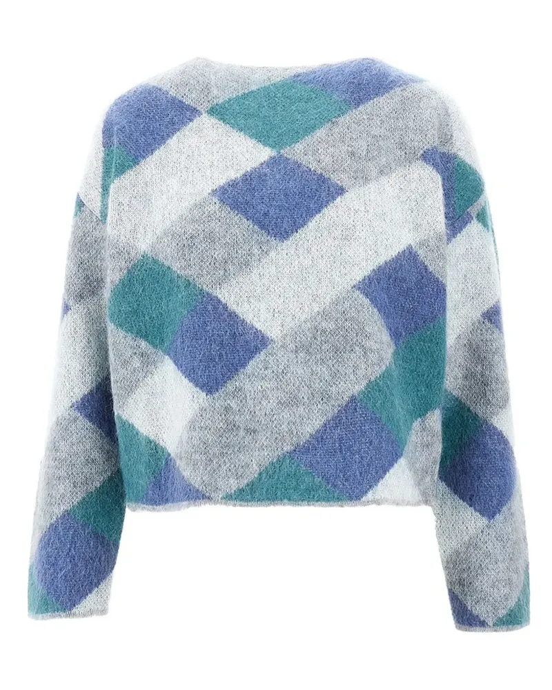 Emporio Armani Pullover mit Argyle-Muster - Grau Grau