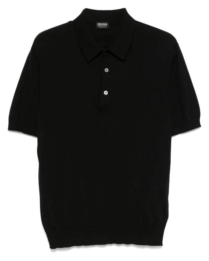Ermenegildo Zegna Gestricktes Poloshirt - Schwarz Schwarz