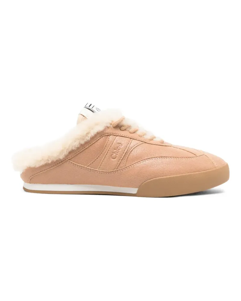 Chloé Kick Sneakers mit Shearling - Braun Braun