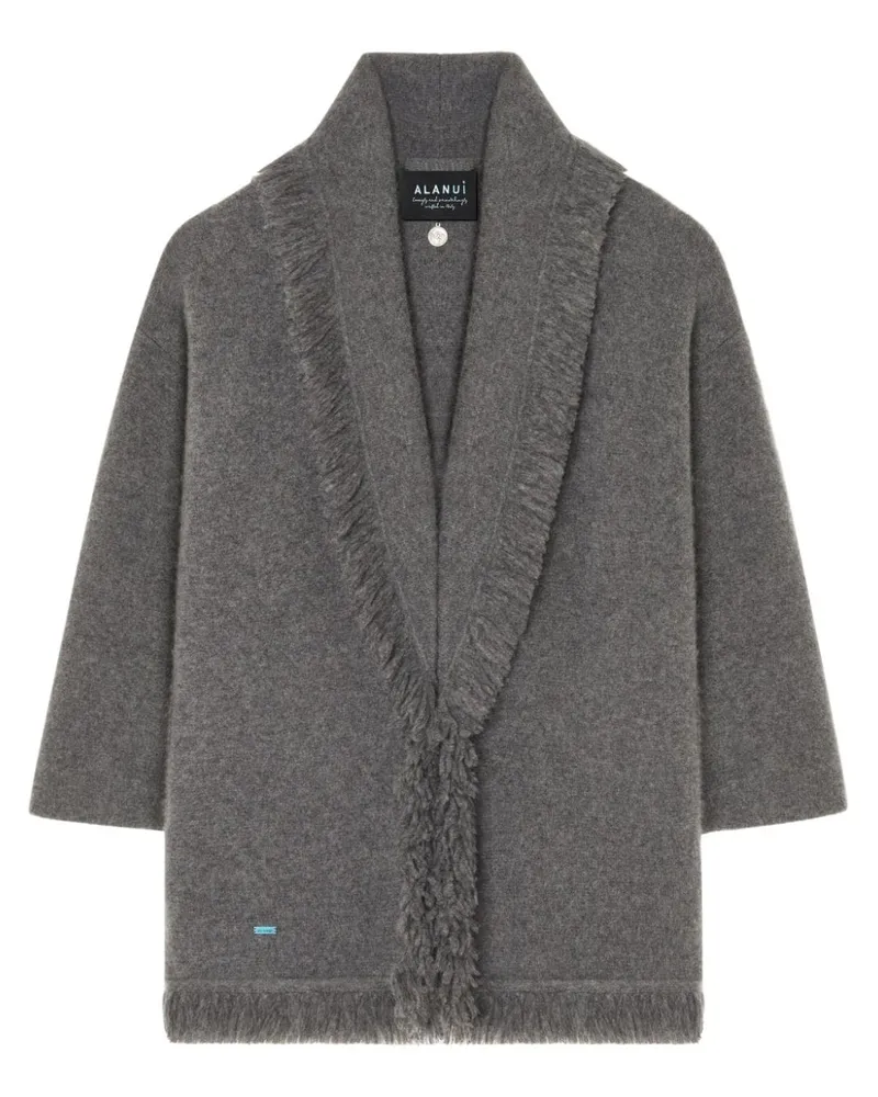Alanui Cardigan mit Fransensaum - Grau Grau