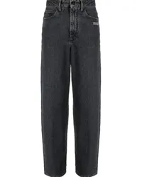 OFF-WHITE Weite Jeans mit Logo-Print Grau