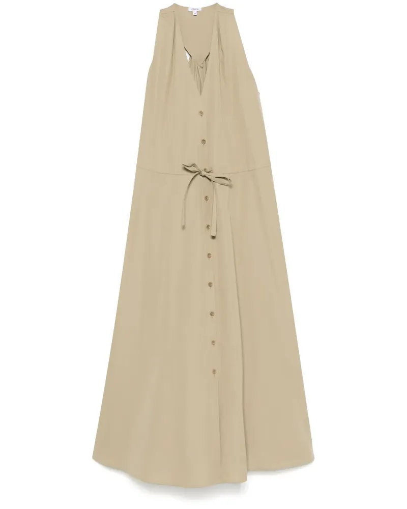 ASPESI Popeline-Midikleid - Grün Grün