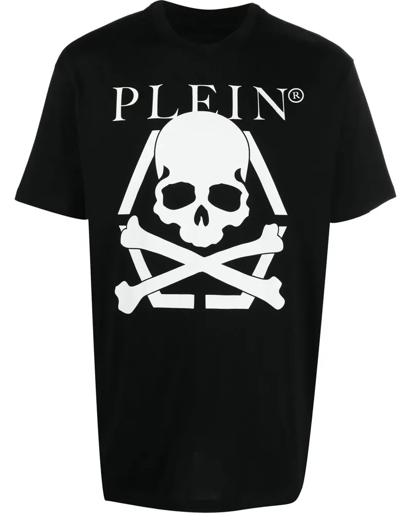 Philipp Plein T-Shirt mit Totenkopf-Print - Schwarz Schwarz