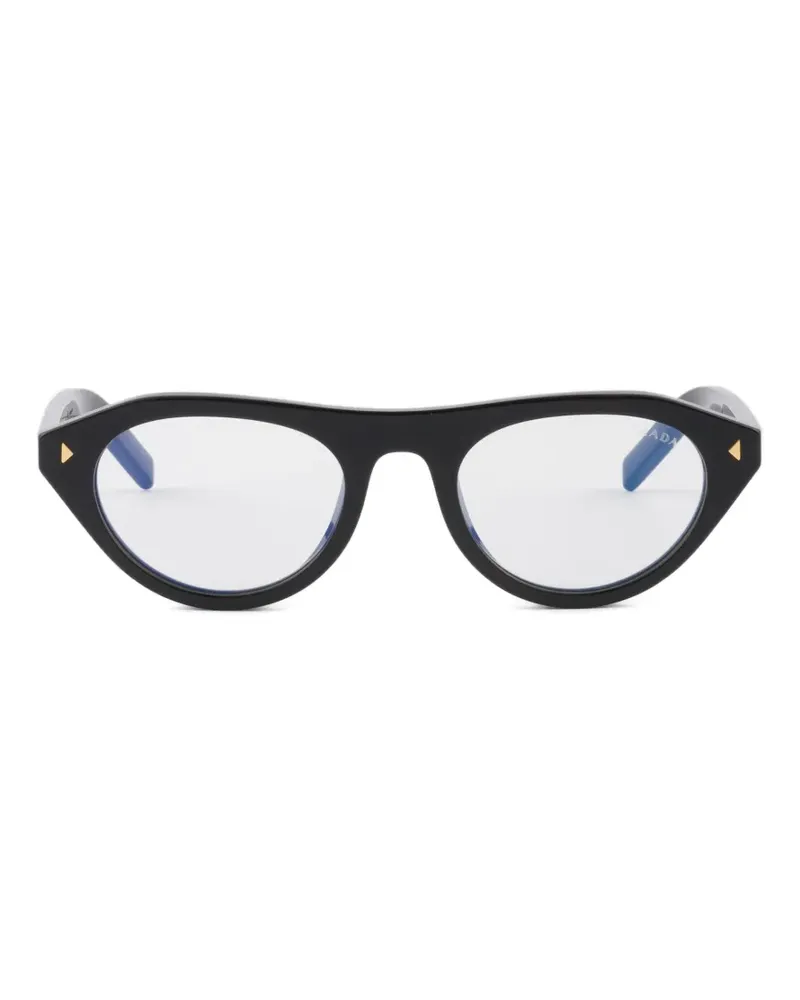 Prada sunglasses with the iconic metal plaque - Schwarz Schwarz