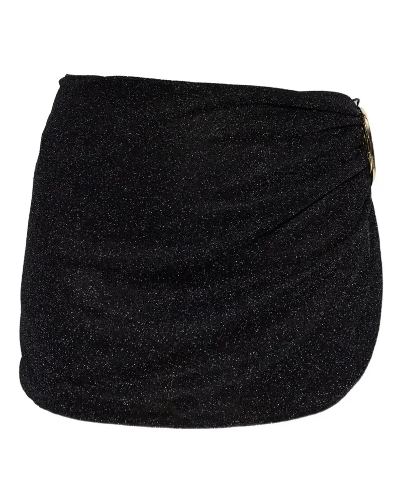Oséree Minirock im Metallic-Look - Schwarz Schwarz