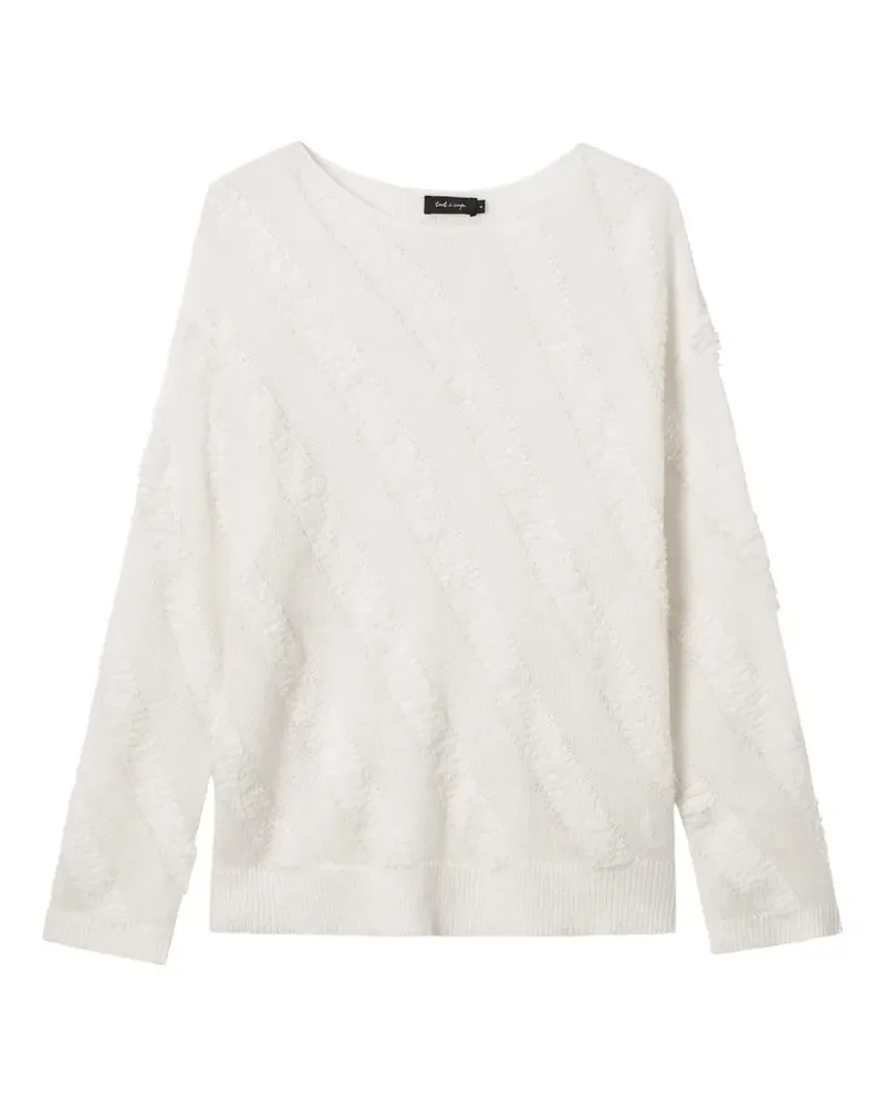 Tout a Coup Pullover mit U-Boot-Ausschnitt - Weiß Weiß