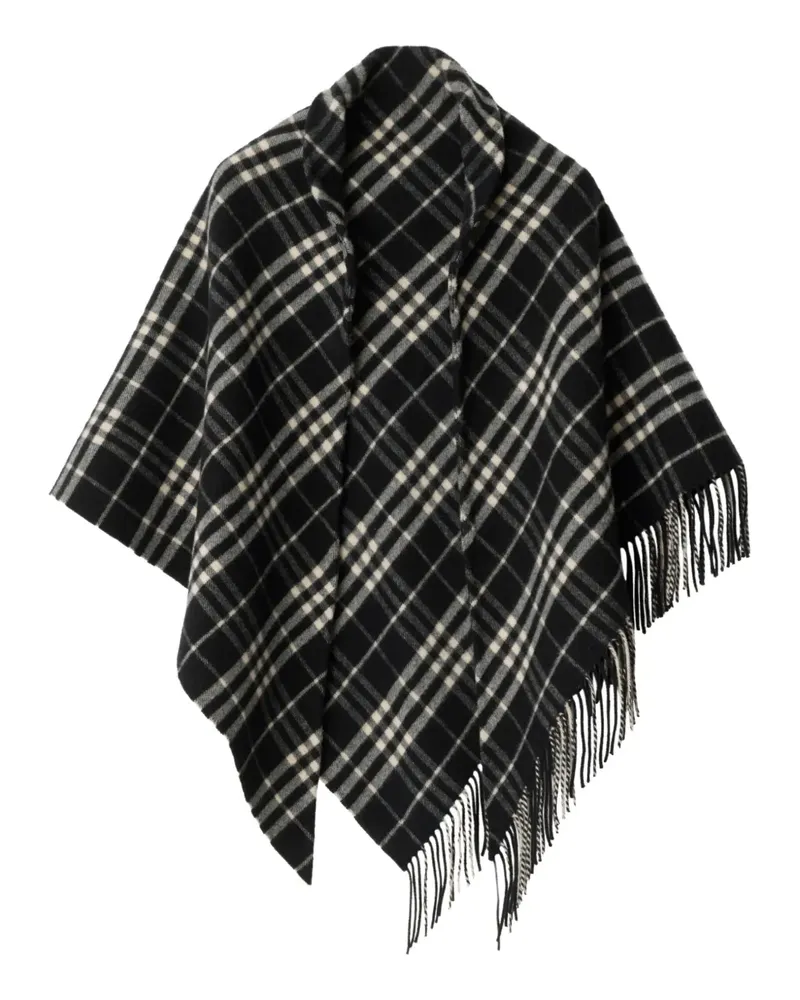 Burberry Karierter Schal - Schwarz Schwarz