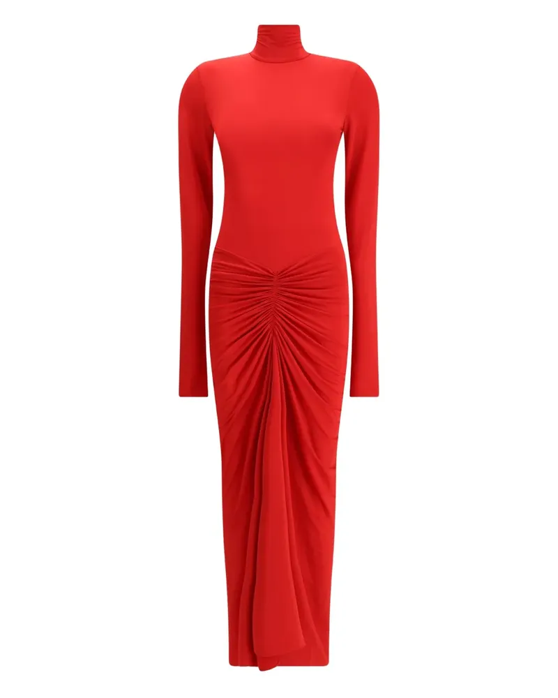 ANDAMANE turtleneck ruched warwick dress - Rot Rot