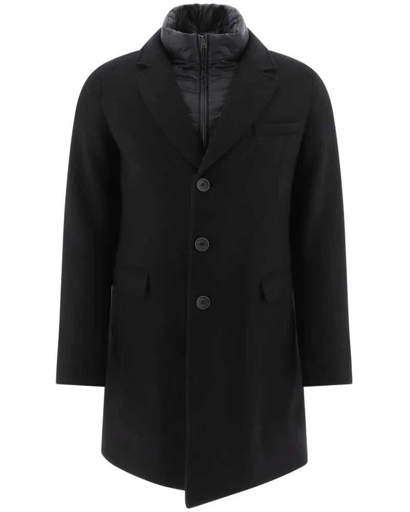 Herno Mantel mit Stehkragen - Schwarz Schwarz