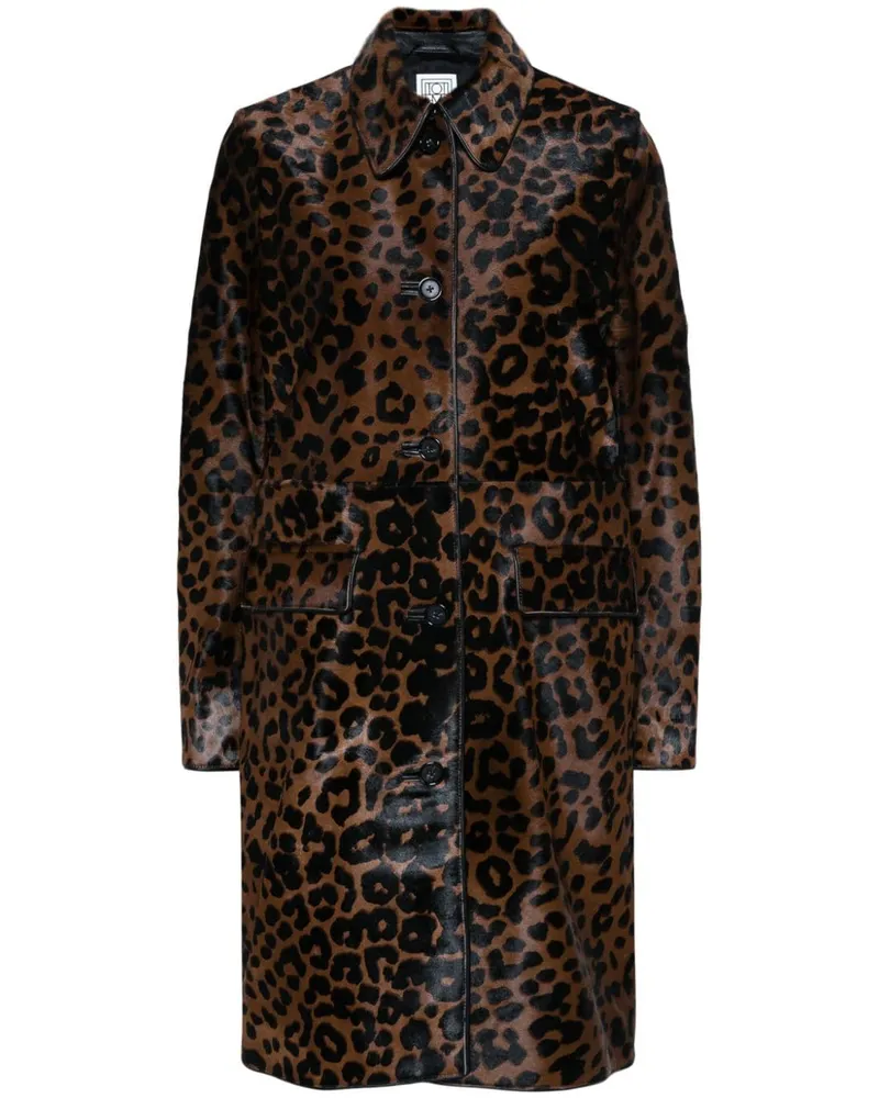 Totême Mantel mit Leoparden-Print - Braun Braun