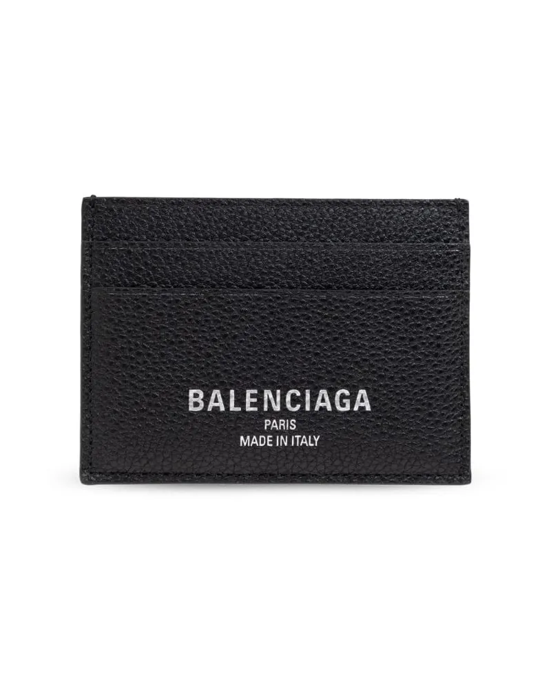 Balenciaga Kartenetui mit Logo - Schwarz Schwarz