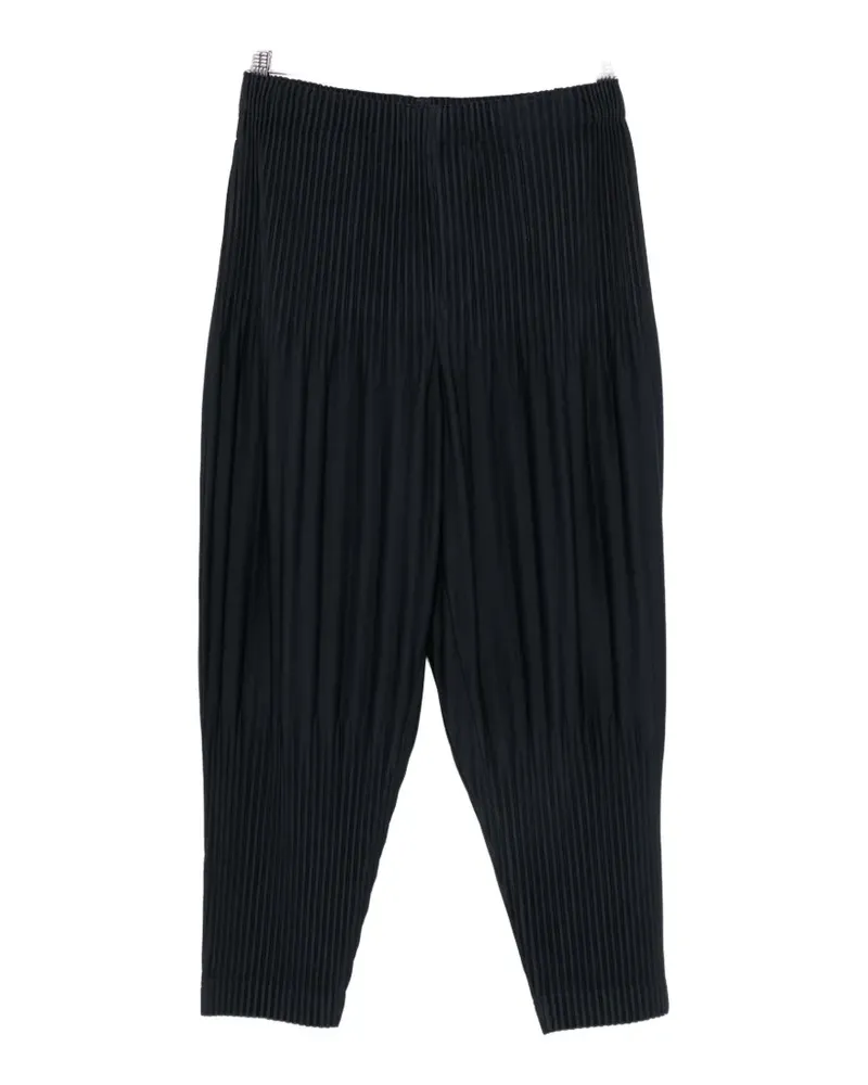 Issey Miyake pleated tapered trousers - Blau Blau