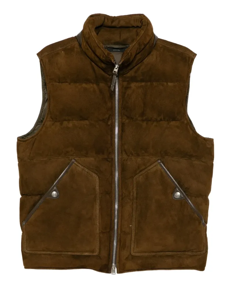 Tom Ford Weste aus Leder - Braun Braun
