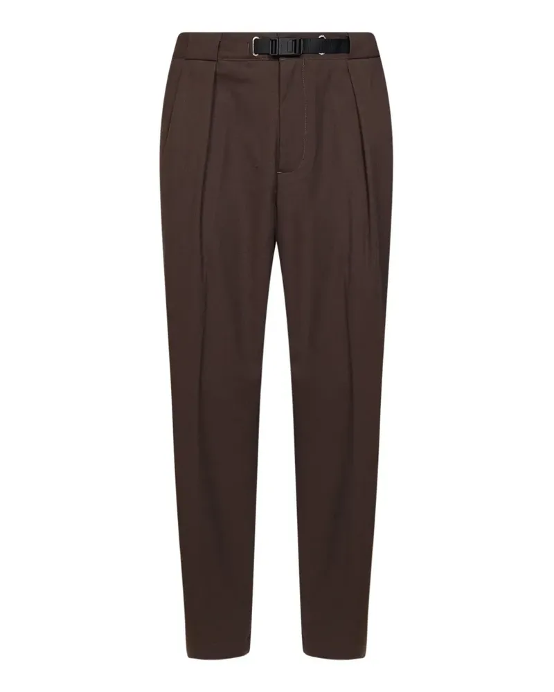 PLAN C Plissierte Hose mit Gürtel - Braun Braun