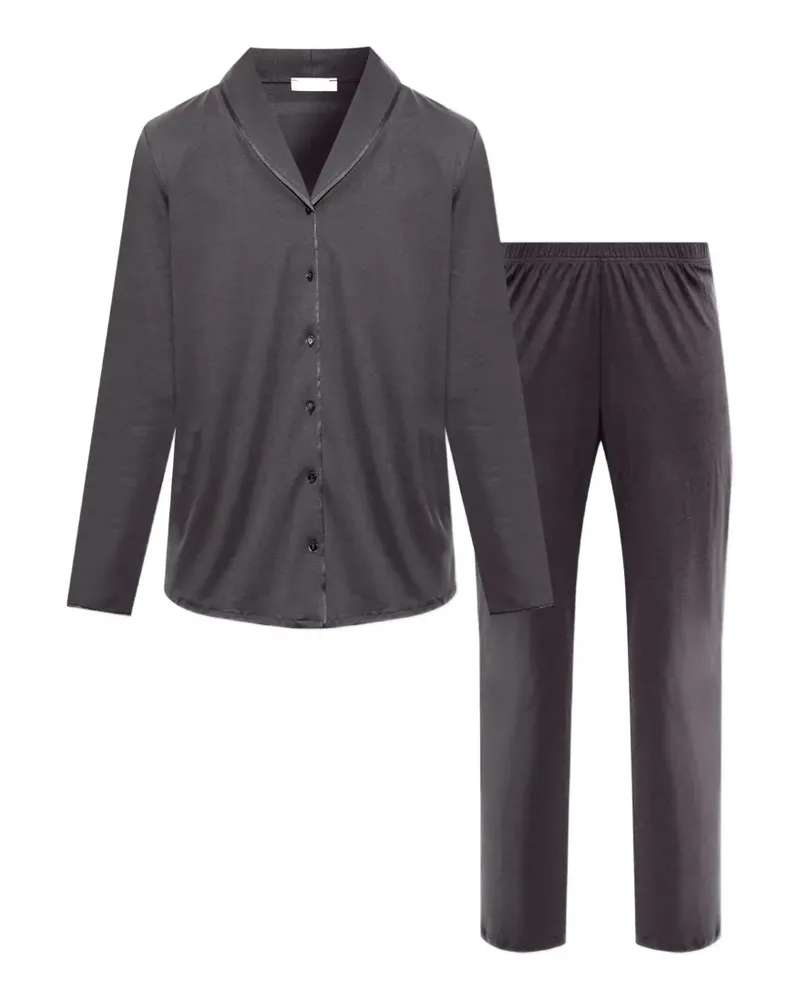 Hanro Zweiteiliger Pyjama mit Knöpfen - Grau Grau