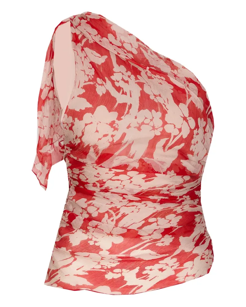 Victoria Beckham Drapiertes One-Shoulder-Oberteil - Rot Rot