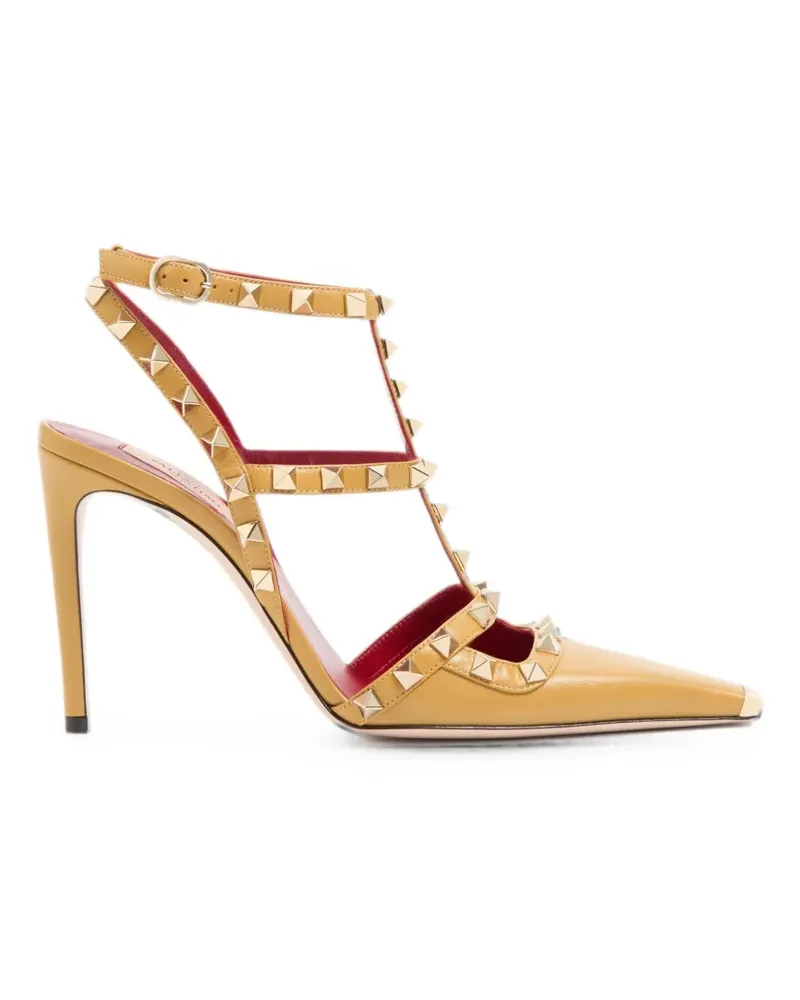 Valentino Garavani Rockstud Pumps aus Ziegenleder 100mm - Gelb Gelb