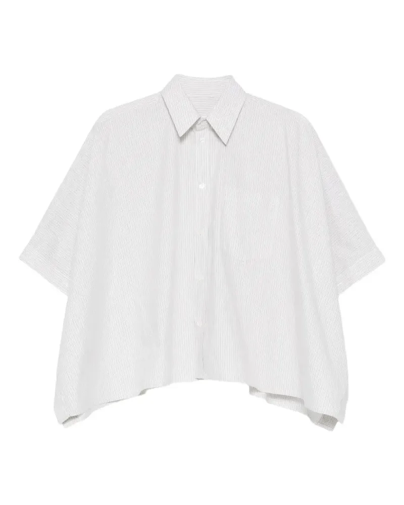 Maison Margiela striped-pattern boxy-fit shirt - Weiß Weiß