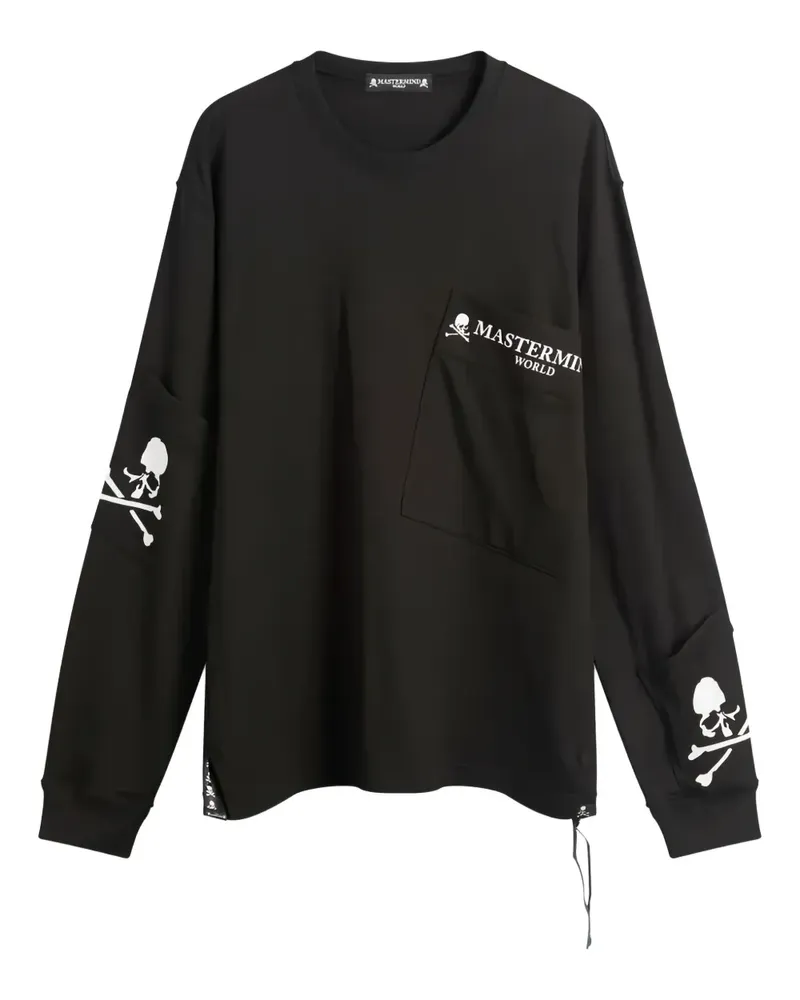 Mastermind Japan Langarmshirt mit mehreren Taschen - Schwarz Schwarz