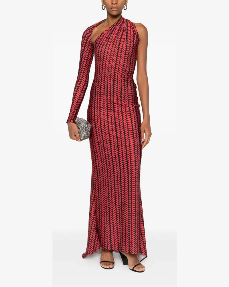 ATU Body Couture one-shoulder cut-out maxi dress - Rot Rot