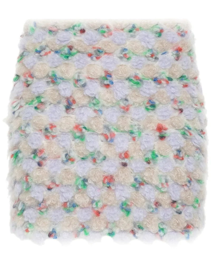 Blumarine Minirock aus Bouclé - Nude Nude