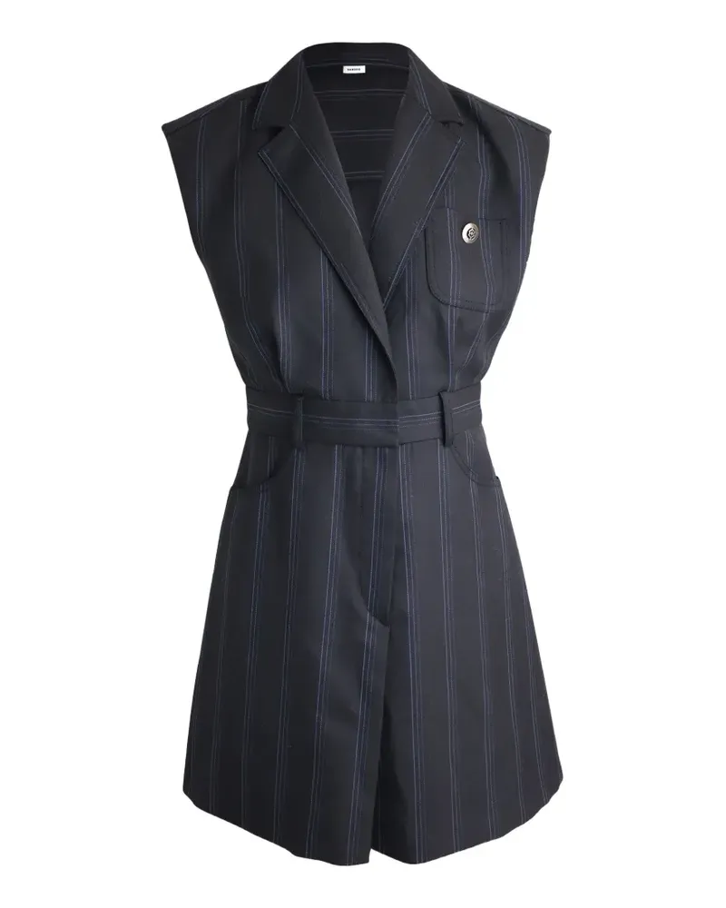Sandro Vaiana striped tailored mini dress - Schwarz Schwarz