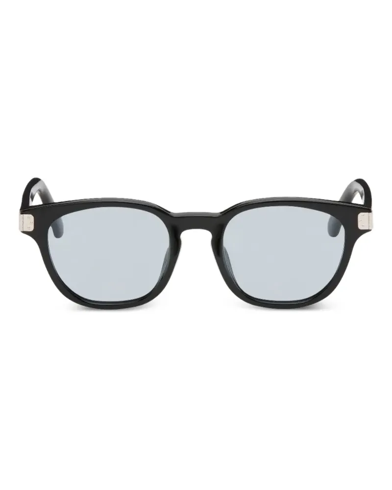 Maison Margiela Sonnenbrille mit rundem Gestell - Schwarz Schwarz