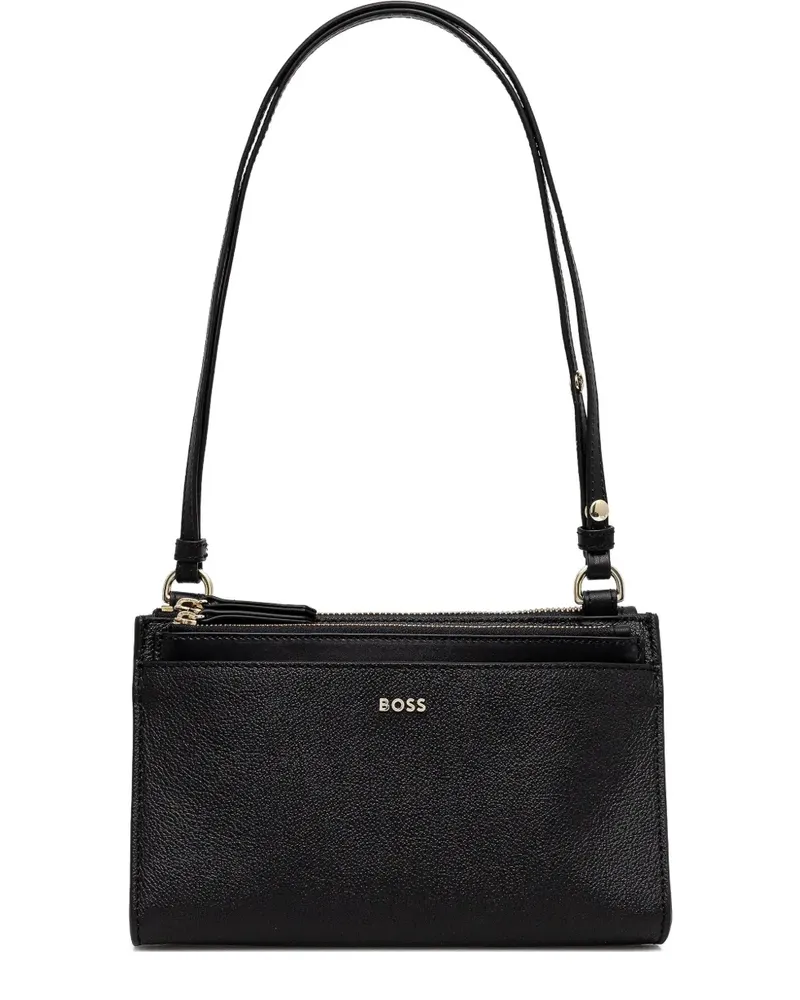 HUGO BOSS Schultertasche mit Logo-Schild - Schwarz Schwarz