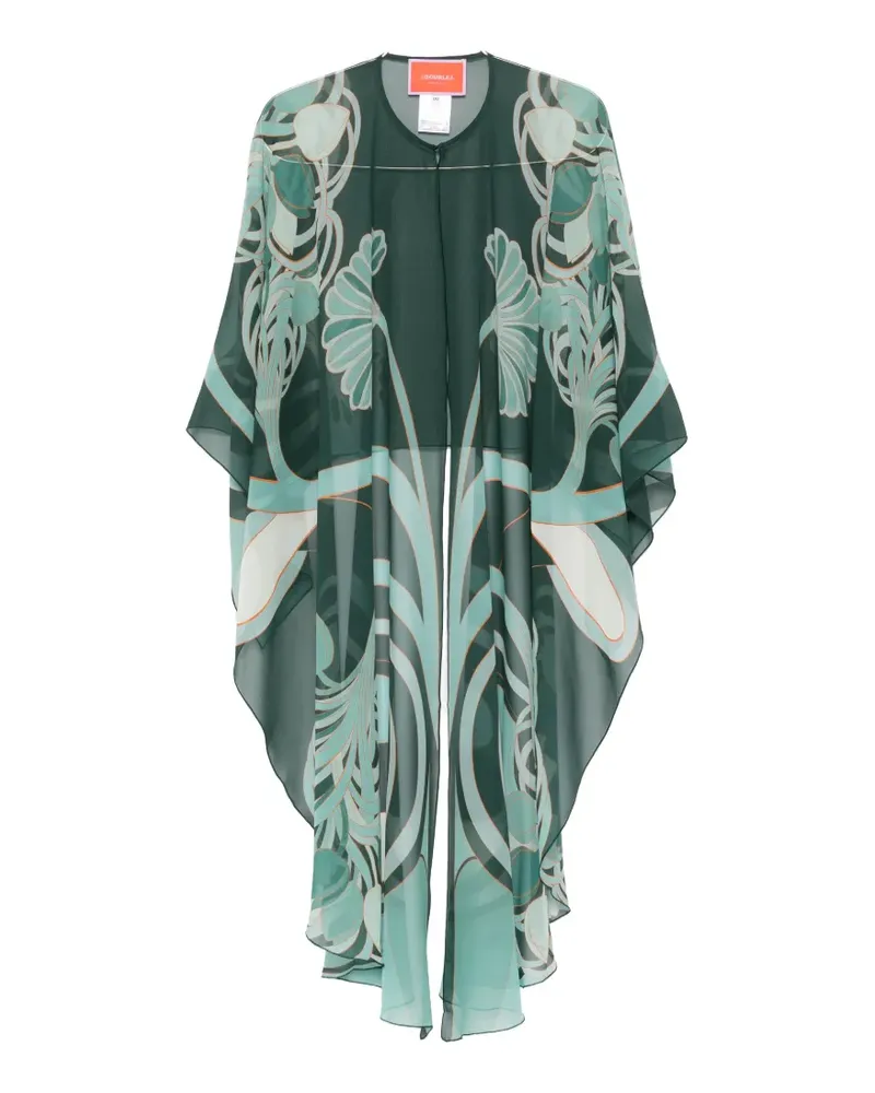 La DoubleJ Maria floral open kaftan - Grün Grün
