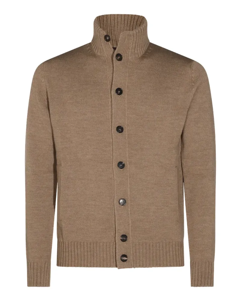 Zanone Gerippter Pullover mit Knöpfen - Nude Nude