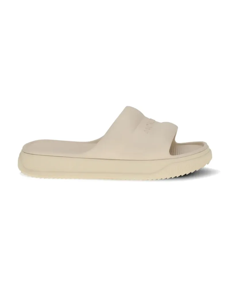 Moncler embossed-logo slides - Nude Nude