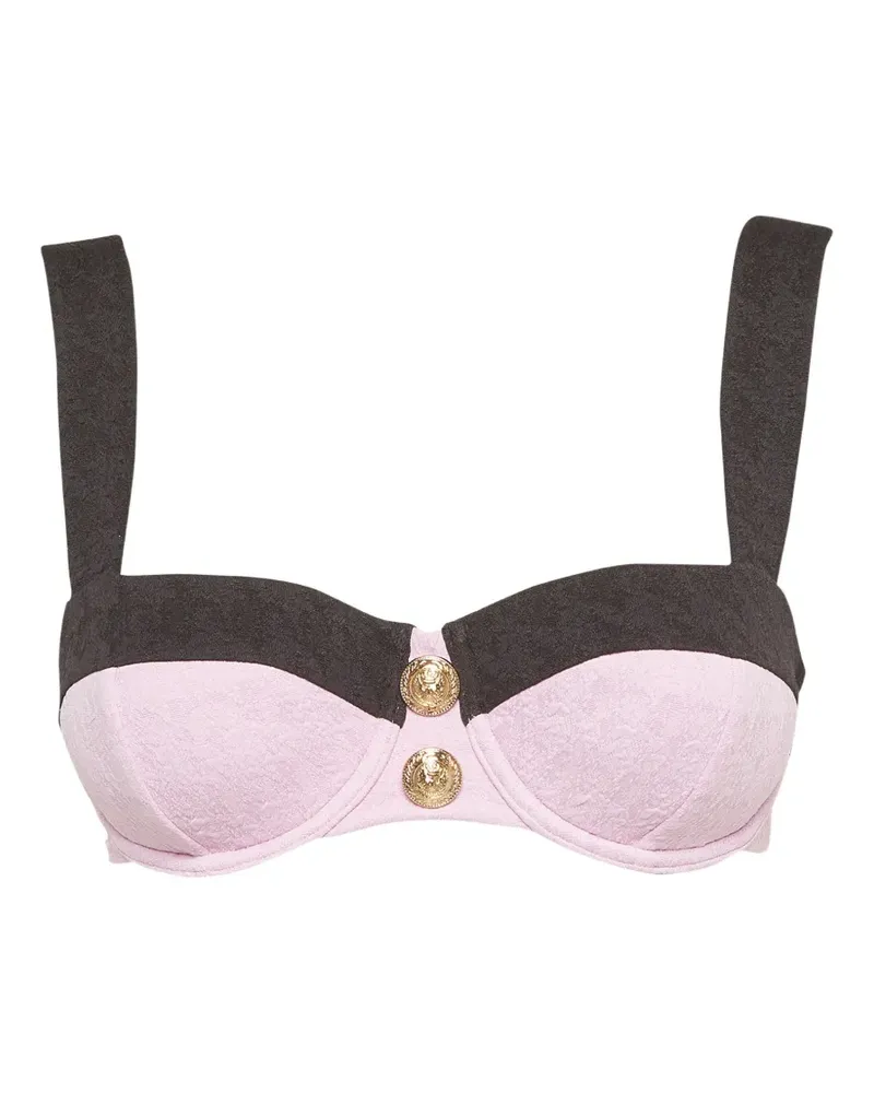 L'Agence Alexandria colorblock bikini top - Rosa Rosa