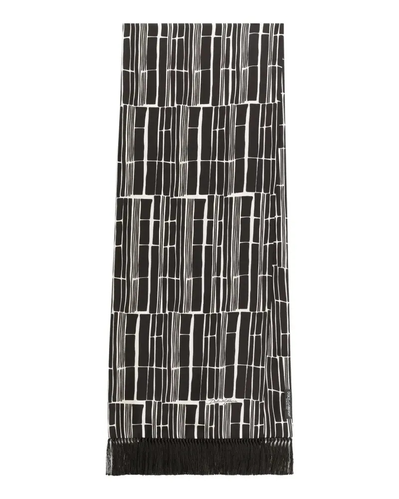 Dolce & Gabbana print silk scarf - Schwarz Schwarz