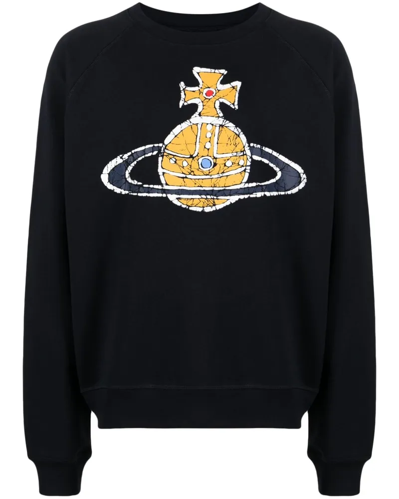 Vivienne Westwood Sweatshirt mit Orb-Print Blau