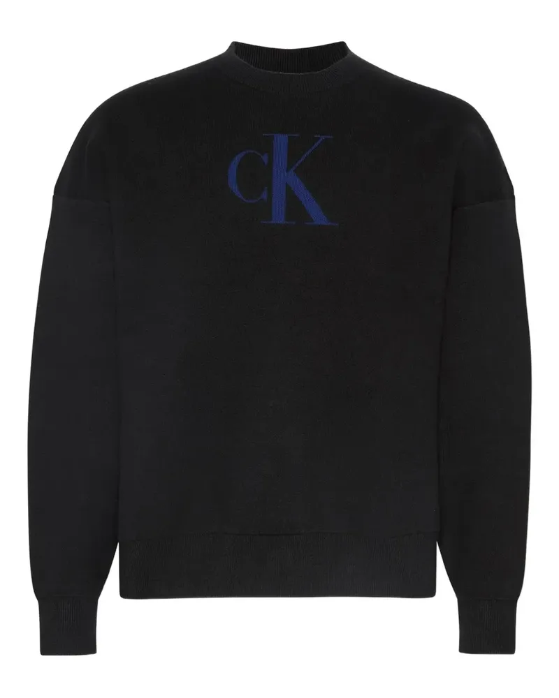 Calvin Klein Pullover mit Logo - Schwarz Schwarz