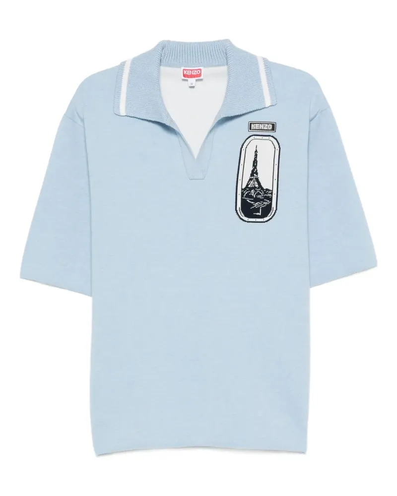 Kenzo Poloshirt mit Patch - Blau Blau